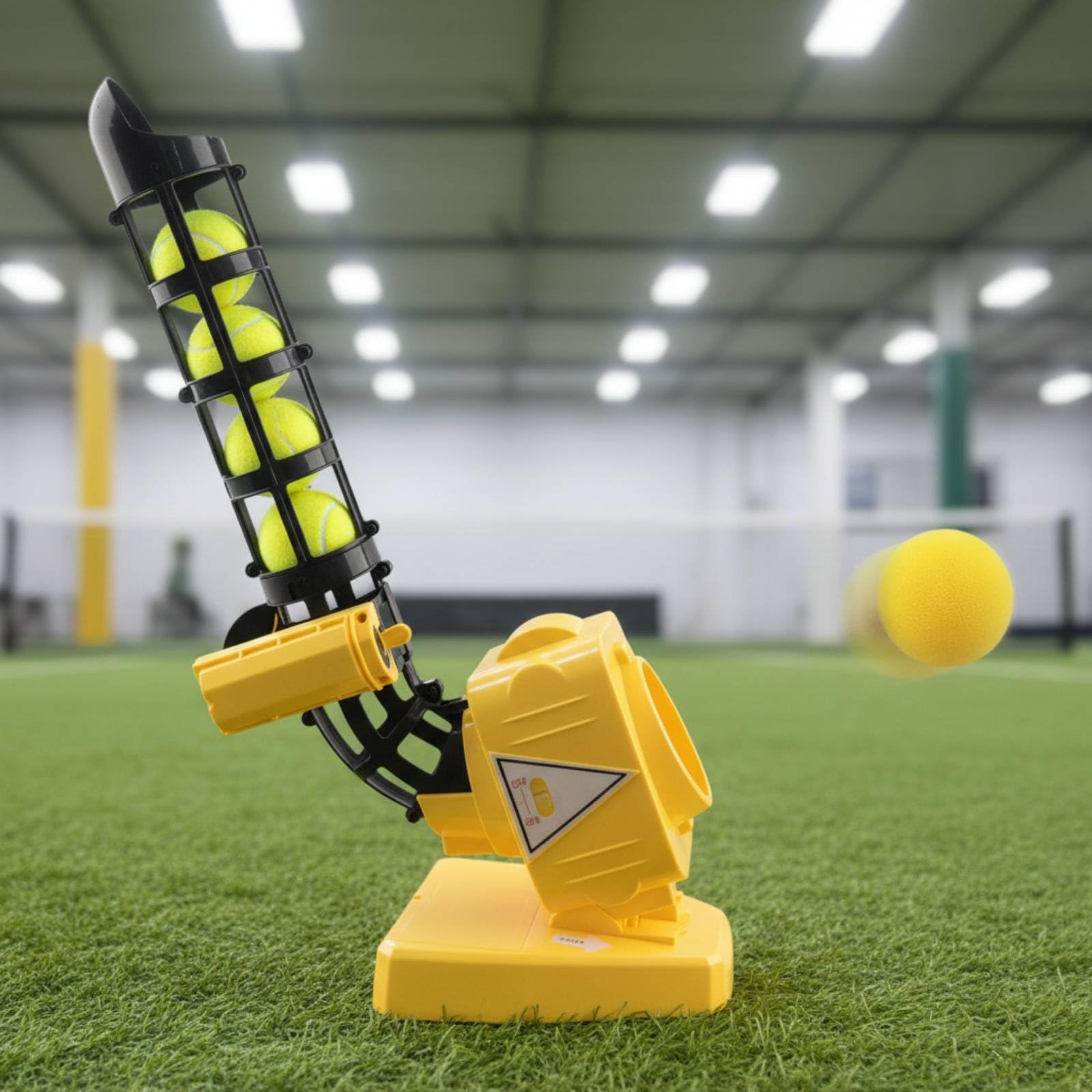 Milageto Lanciapalle Automatico Apertura Frontale Lanciapalle Baseball Palline Eva Macchina Allenamento Tennis