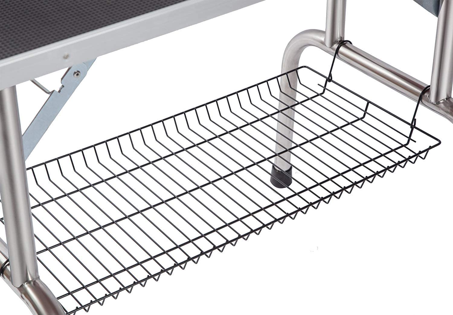 Table d'entretien Pliante pour Chiens/Chats/Animaux domestiques Tige réglable 2 Sangles Panier de Stockage et capacité antidérapante de Surface de Travail Plus Large 100kg (Noir,90 * 60 * 76)