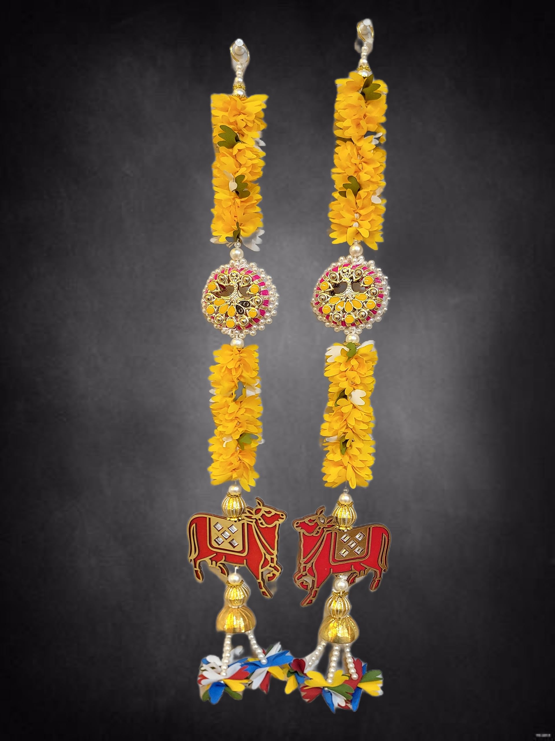 Kavya Fashion Artificial Marigold Fluffy Flowers Garlands Double line Door Toran Set/Door Hangings for Home Office Decoration Design 4, 26 Inch (B0CFFMY817) Amazon Price History, Amazon Price Tracker