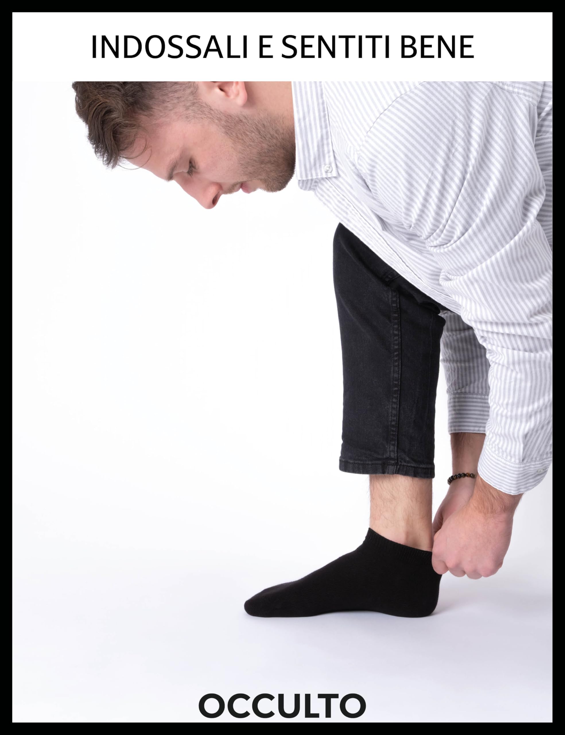 Occulto fantasmini 100% cotone uomo pacco da 10 (modello: Ingmar), calze corti