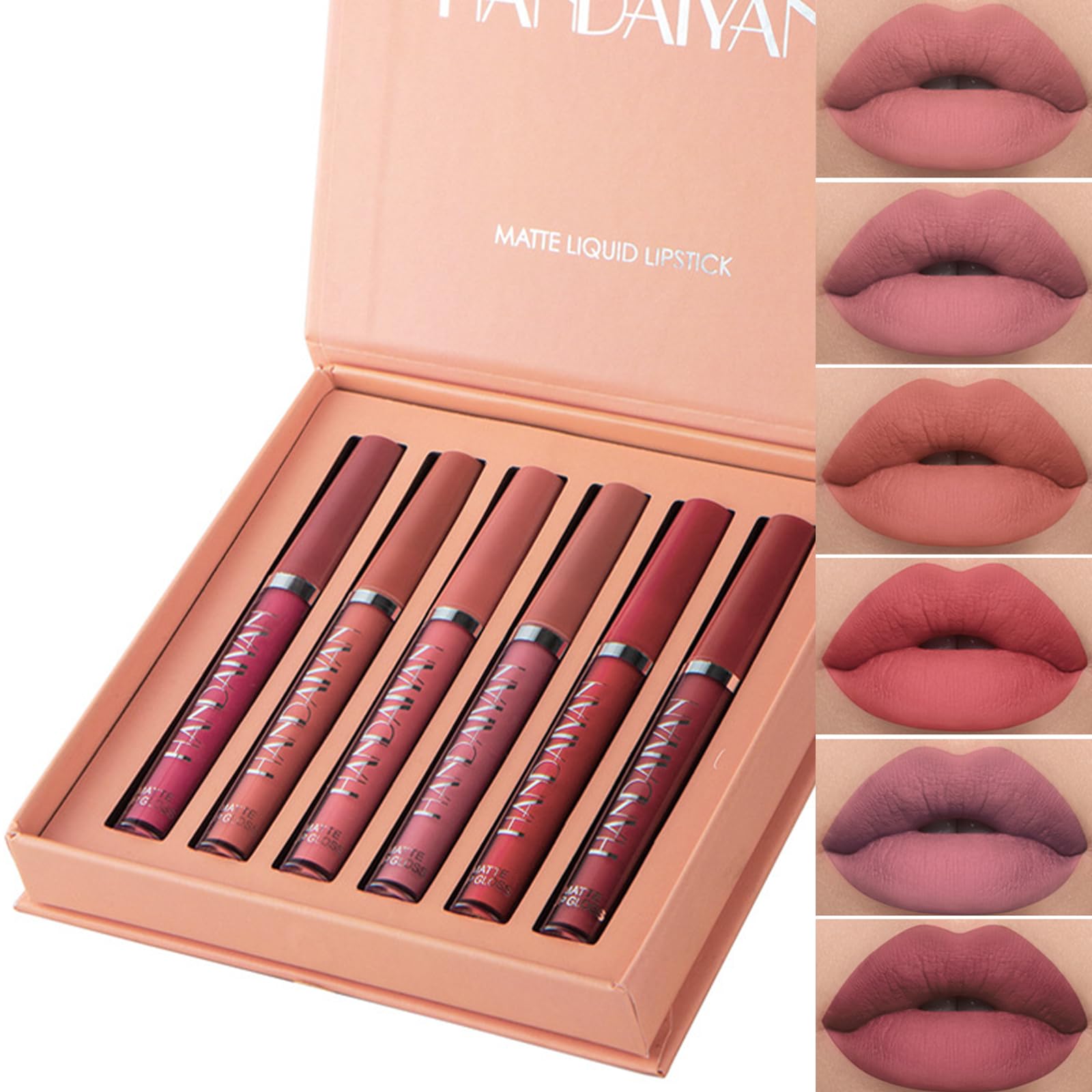 Leogony 6PCS Matt Lipsticks Long Lasting Set