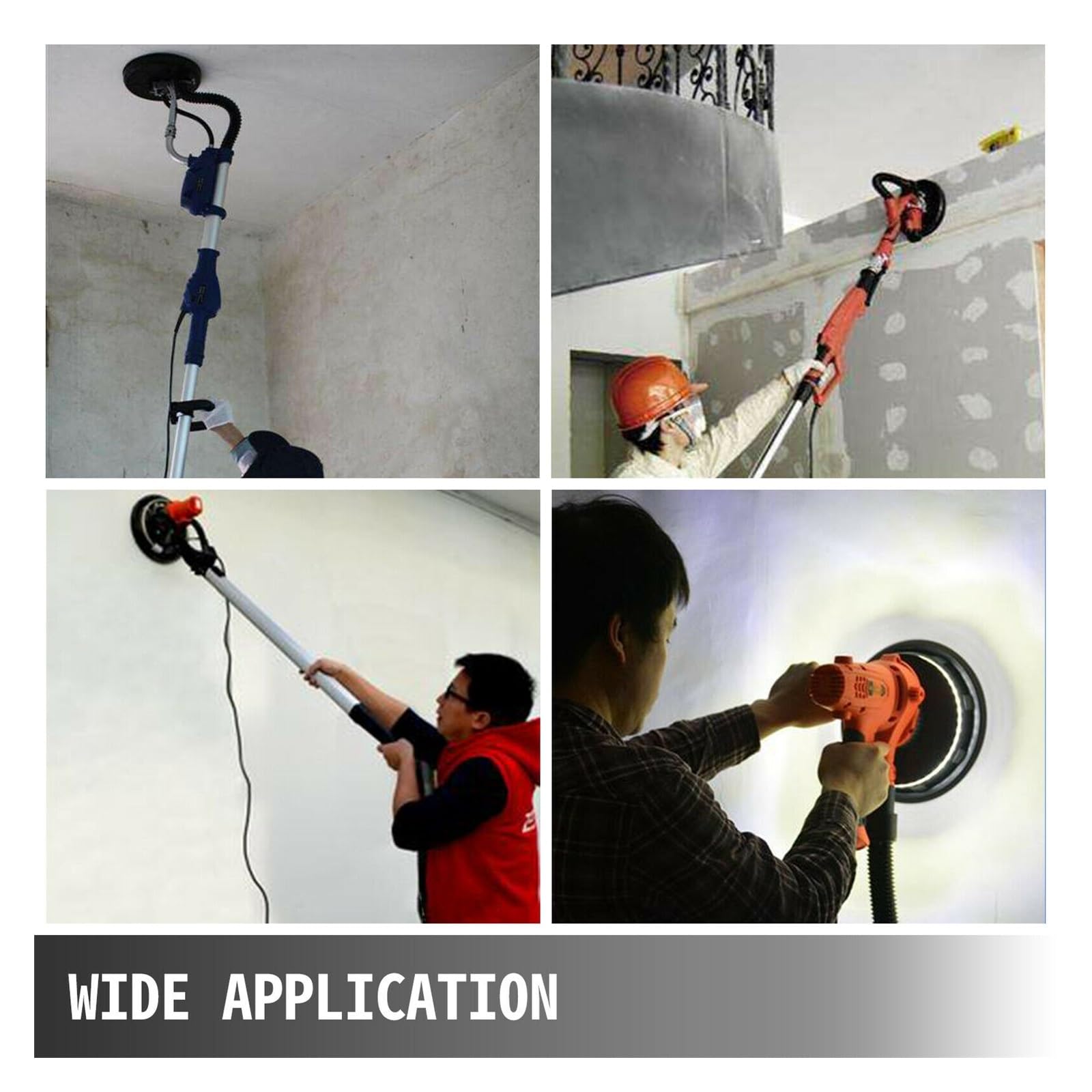 Levigatrice elettrica, Levigatrice elettrica for cartongesso estensibile con sacco a vuoto a disco da parete 750 W