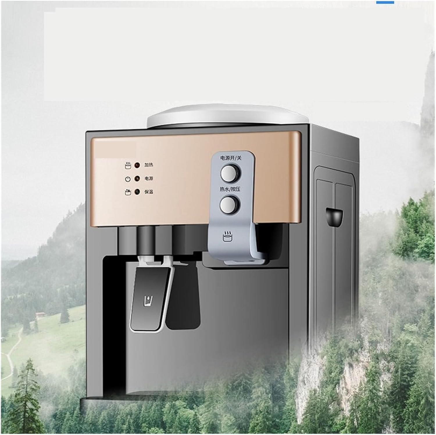 Water Dispenser Water Dispenser Small Desktop Mini Home Automatic Hot and Cold Dormitory with Bucket Water Heater Water Dispenser (B Warm)