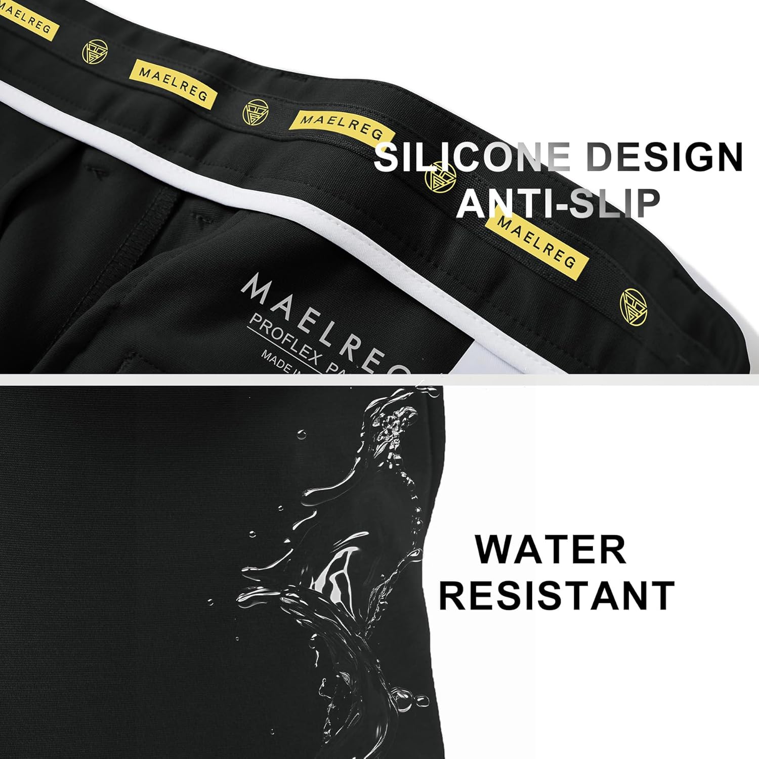 M MAELREG Golf Pants Men Lightweight Stretch Water-Resistant Business Regular Fit Mens Dress Pants with Pockets