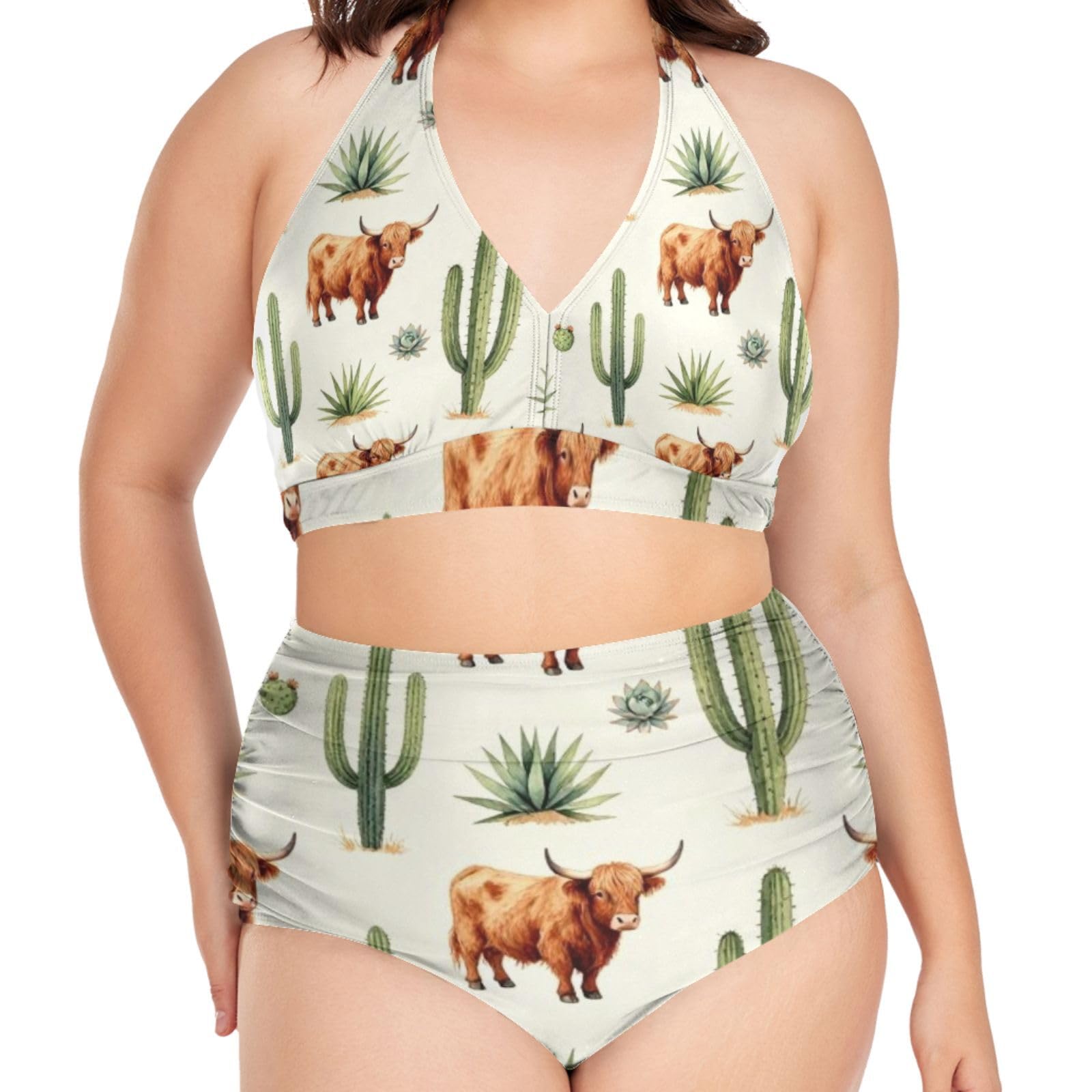 FRODOTGV Curvy damskie dwuczęściowe zestawy kąpielowe L-4XL