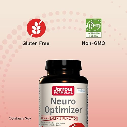 Miniatura 5 de Jarrow Formulas Neuro Optimizer - Suplemento dietético - Salud cerebral y apoyo antioxidante - Incluye 7 nutrientes neuro - Sin gluten - 120