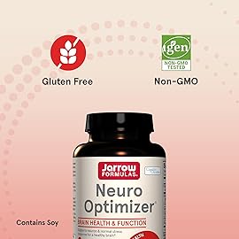 Jarrow Formulas Neuro Optimizer with 7 Neuro-Nutrient Ingredients, Dietary Supplement for Brain Health and Antioxidant Support, 120 Capsules, 30 Day Supply, Pack of 12