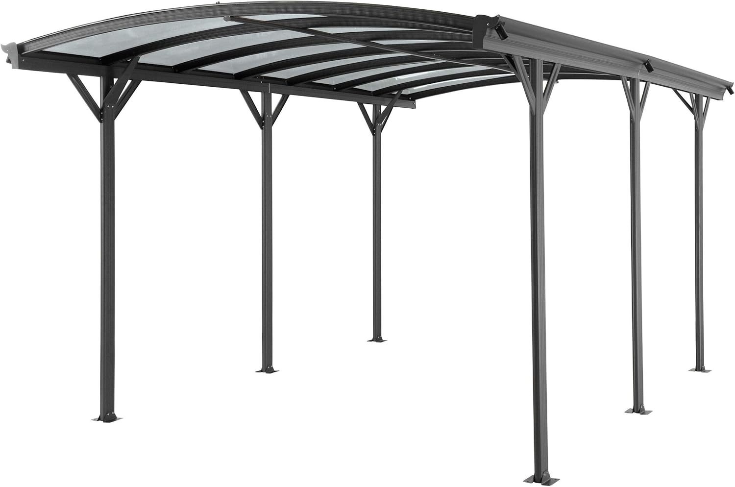 Store More Kingston 10x16 Aluminium Curved Carport Amazon.co.uk Garden