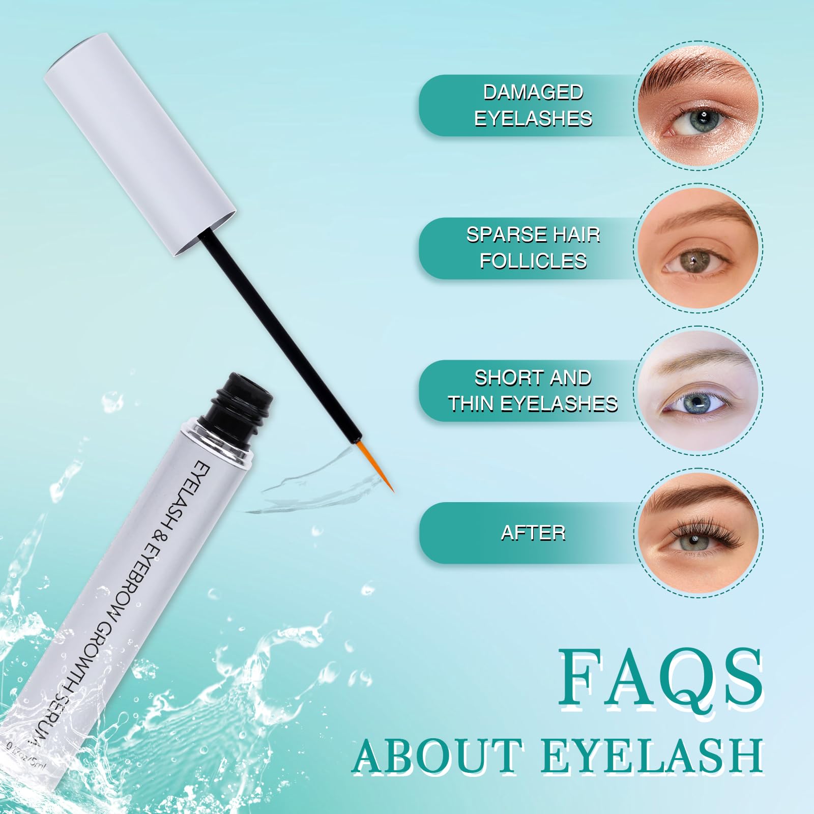 Obeyalash Eyelash Serum for Lash Growth 5 ML Lashes Rapid Growth Serum & Eyebrow for Longer Thicker, Healthier - Image 4