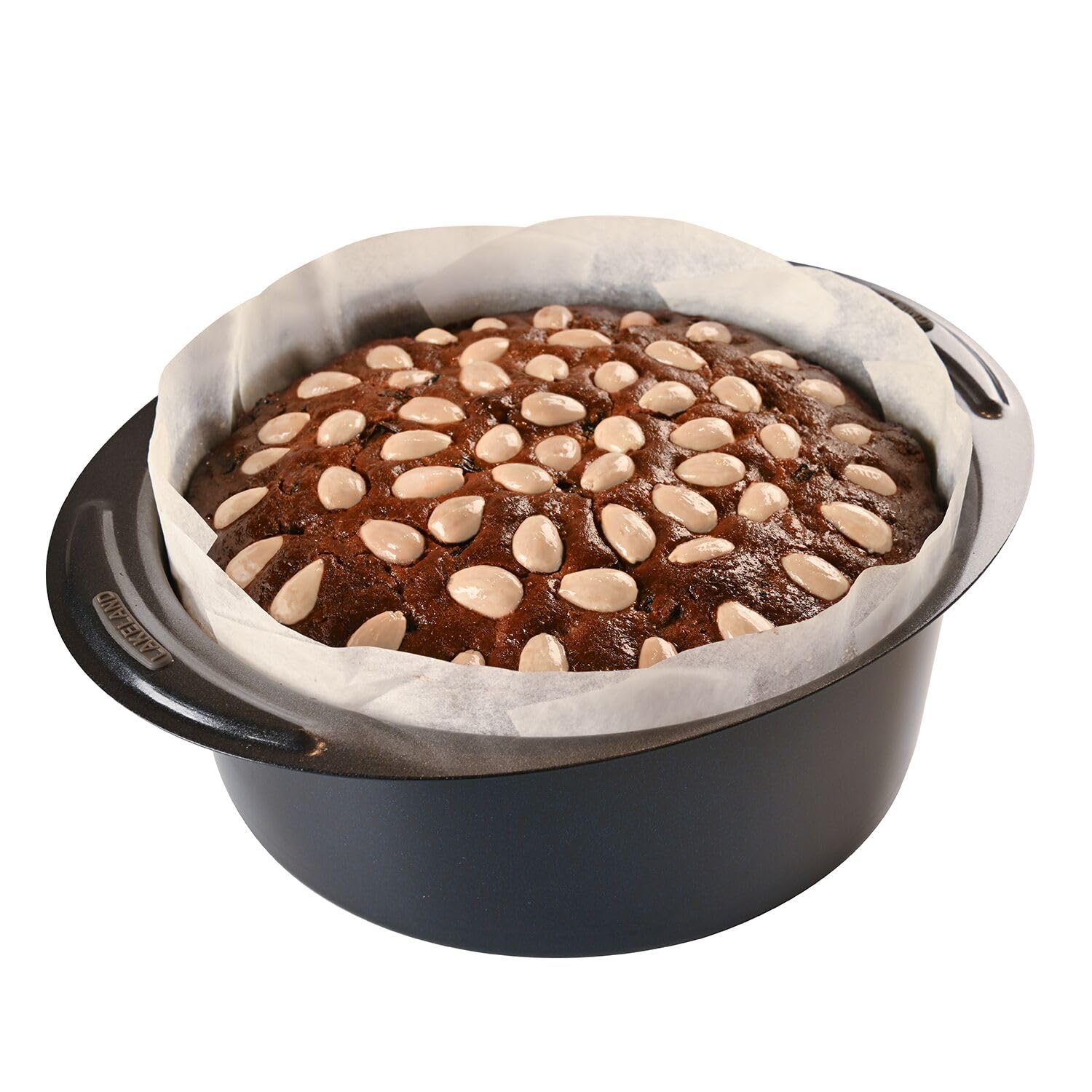 lakeland Universal Fit 7-9 Inch Round Parchment Baking Cake Tin Liner - Pack of 25 with Pre Cut Slits
