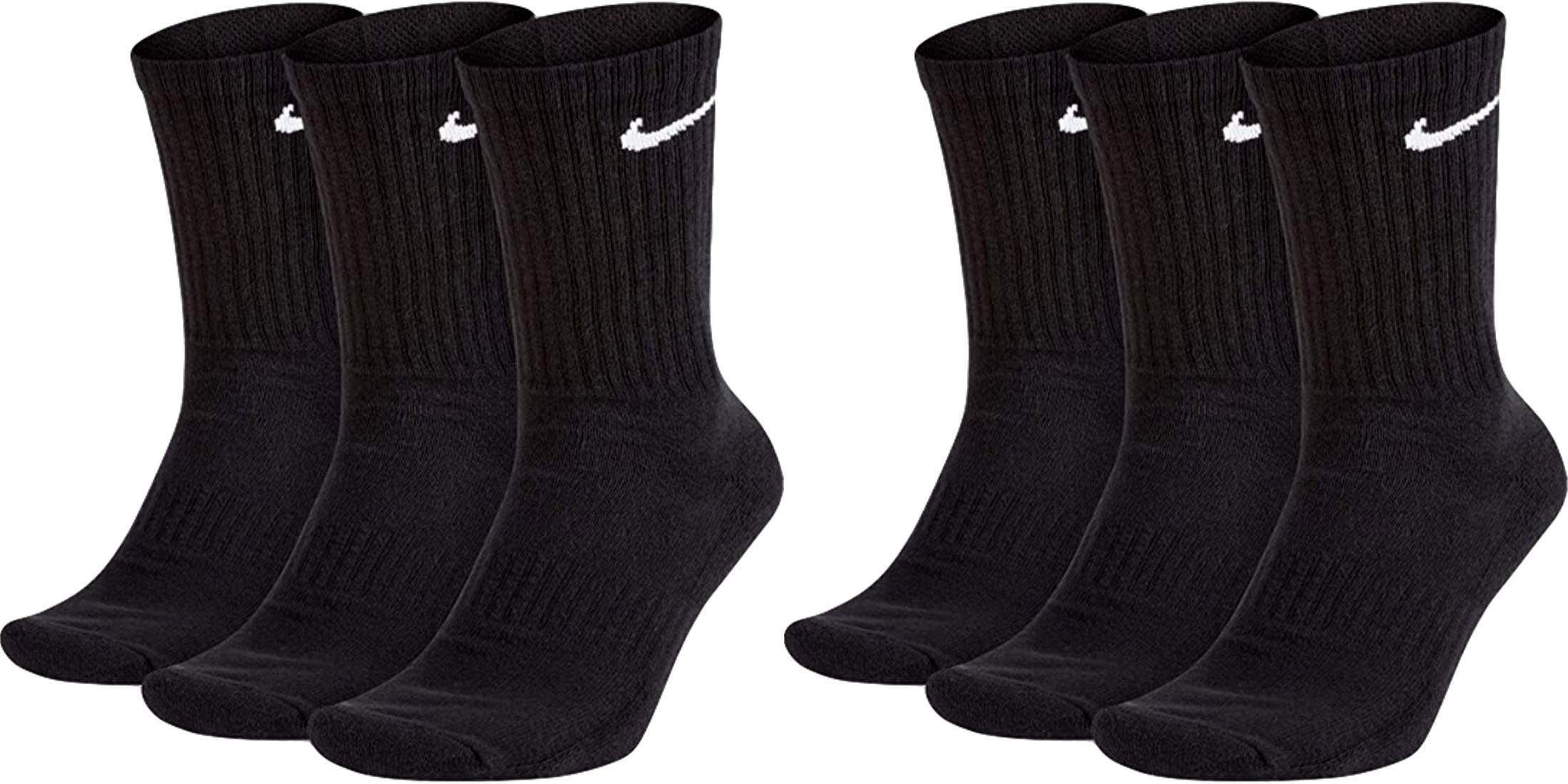 Nike Chaussettes Everyday Cushioned Crew - 6 Paires Confort Noir