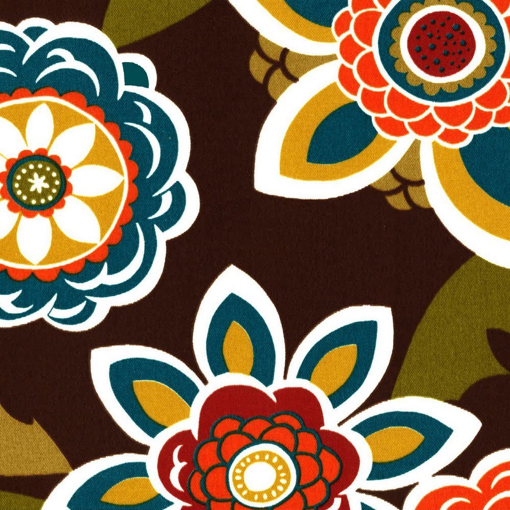 Blazing Needles Outdoor Rounded Back Chair Cushion, 19" x 19", Annie Chocolate 4 Count