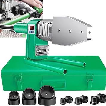 20-63mm Plastic Pipe Welding Machine, 1600W heating PPR Pipe Fusion Welder, Handheld Socket Fusion Welder 0-380 C Digital Display Hot-melt Plastic Welding Machine for PPR, PE, PP B