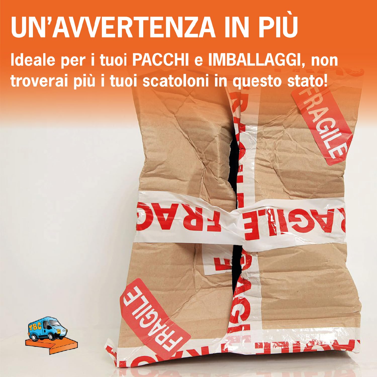 36 Rotoli Nastro Adesivo Silenzioso da Imballaggio Resistente 66m x 50mm, Nastro Fragile per Scatole Trasloco e Spedizioni, per Ufficio e Magazzino (36, Fragile)