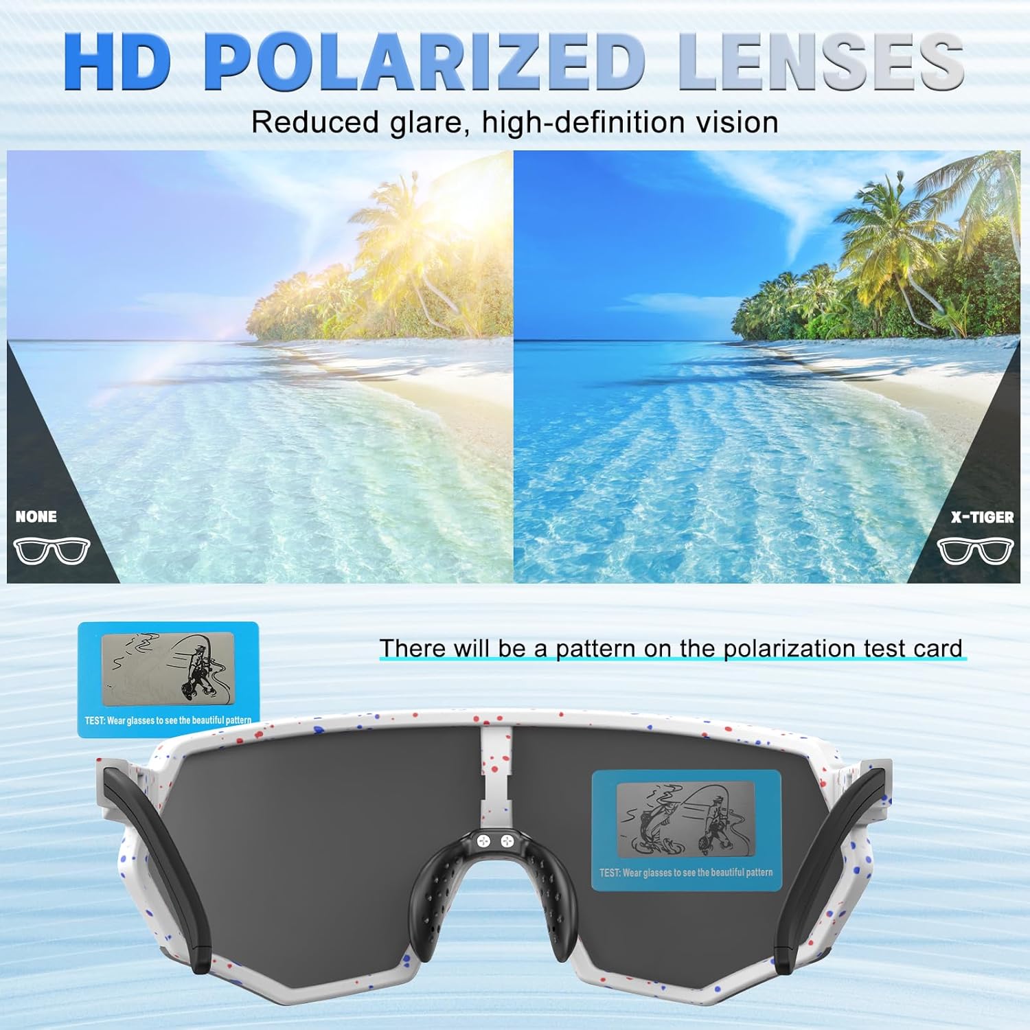 X-TIGER Polarized Sports Sunglasses for Men Women Baseball Running Fishing Sunglasses Cycling MTB Bike Glasses UV400 - Image 2