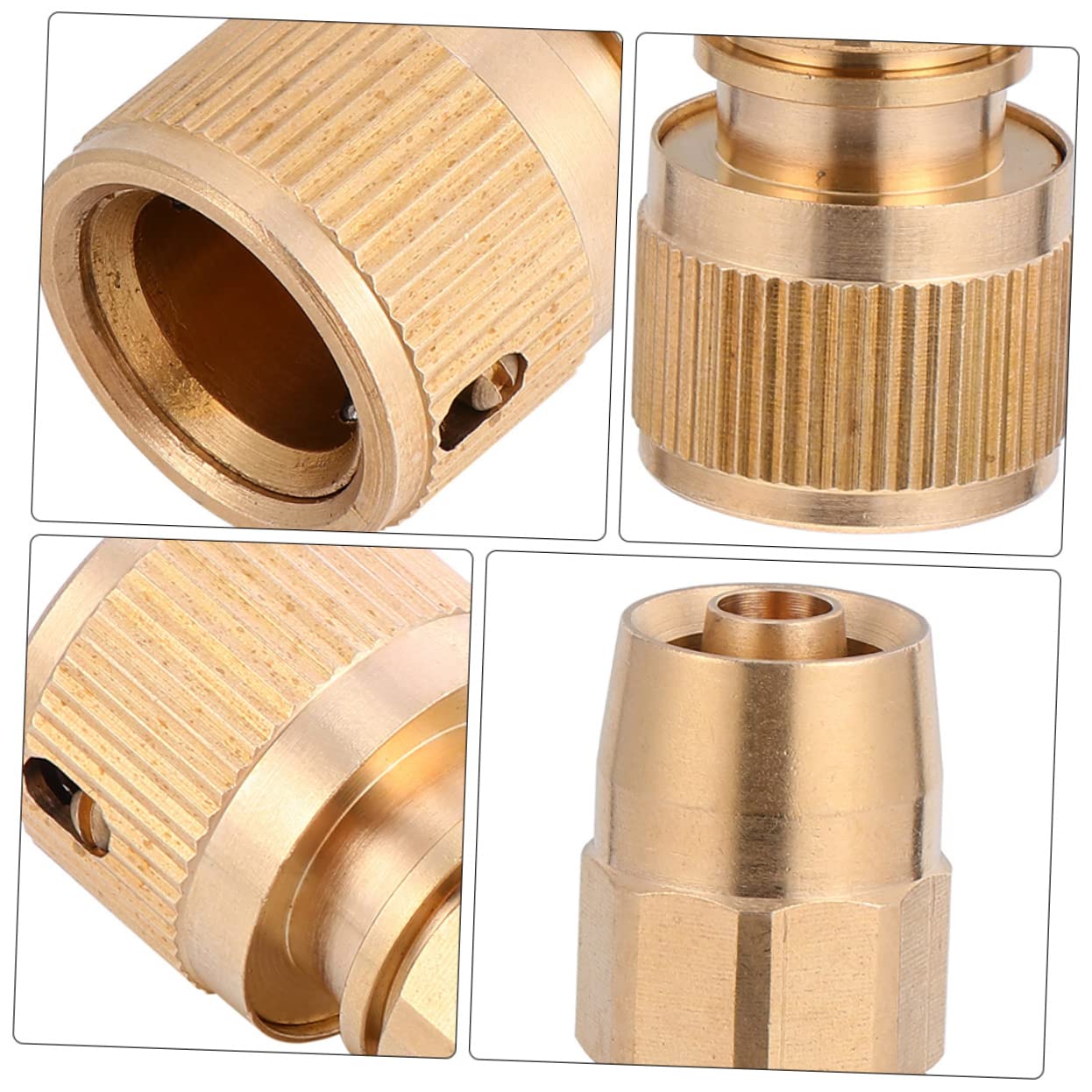 4 pièces Raccord Laiton Connecteur Tuyau Arrosage Extensible Adaptateur Mâle Étanche Jardin Camping