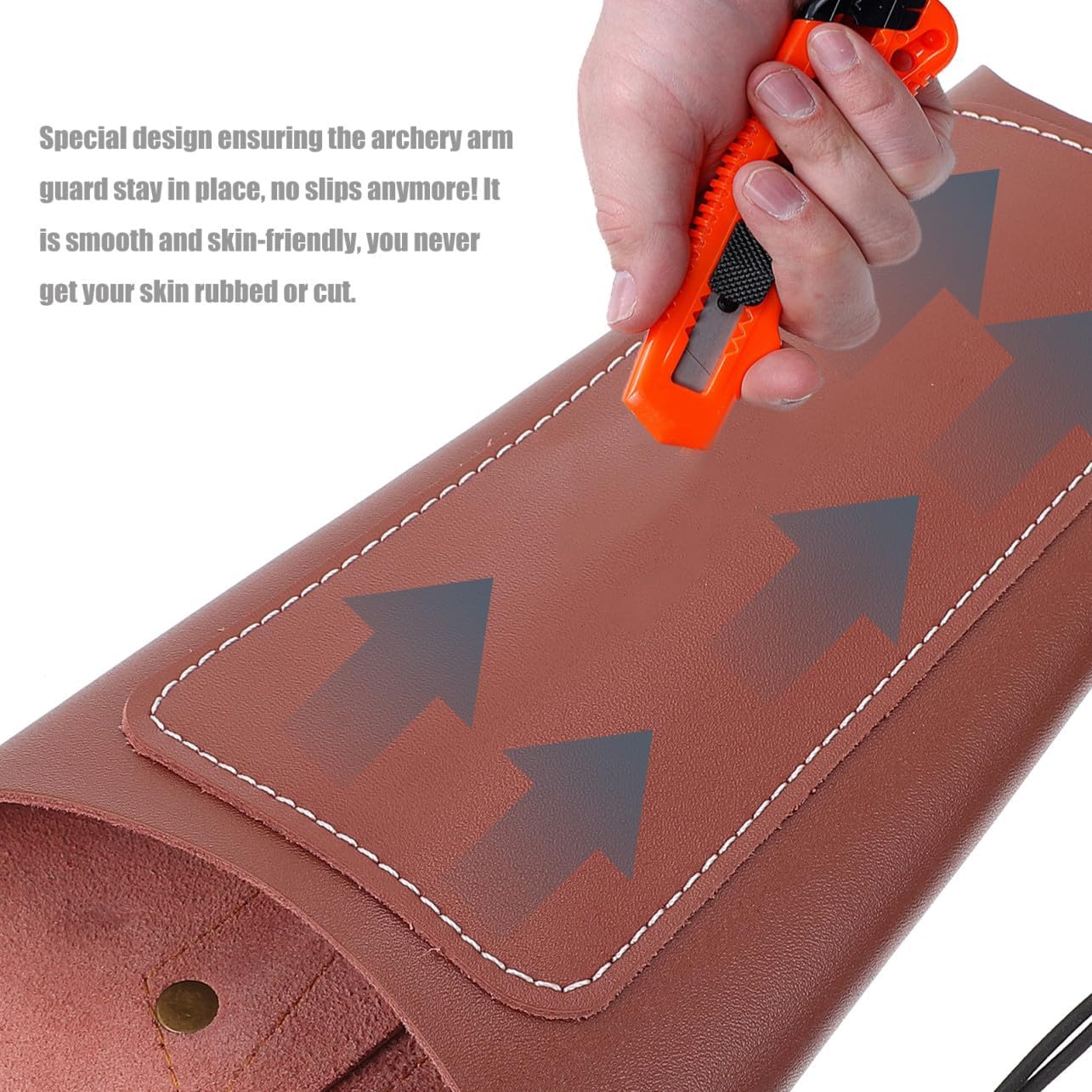 Traditional Bow Archery Arm Guard Real Forearm Bracer Lightweight Protective Sleeve for Outdoor Hunting and Target Practice