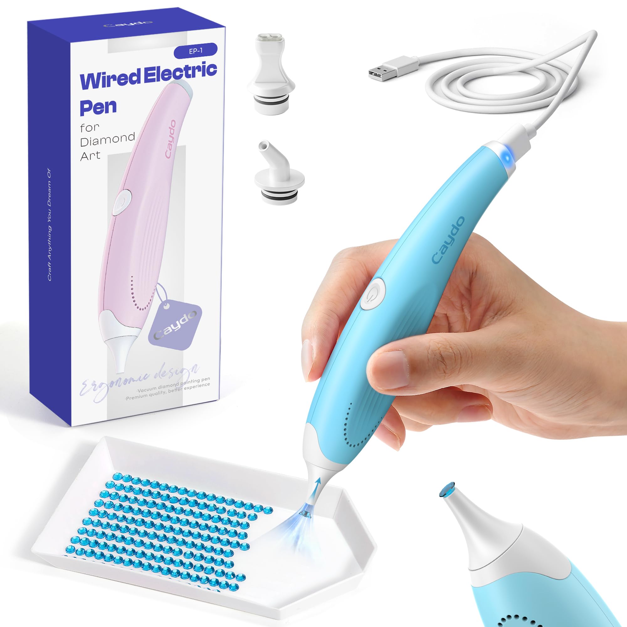 Amazon.co.jp: Caydo ワイヤード電気ダイヤモンドペインティングペン