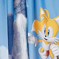 Vista 9 de Sonic The Hedgehog Paneles de Cortinas de Ventana para Habitación de Niños Juego de Cortinas, 82 x 63 Pulgadas, Producto Oficial de Sega por Franco