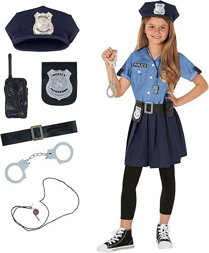 Morph Costumes Girl Police Officer Costume For Kids Girls Cop Costume For Girls Police Costume Kids Girl Blue Police Officer