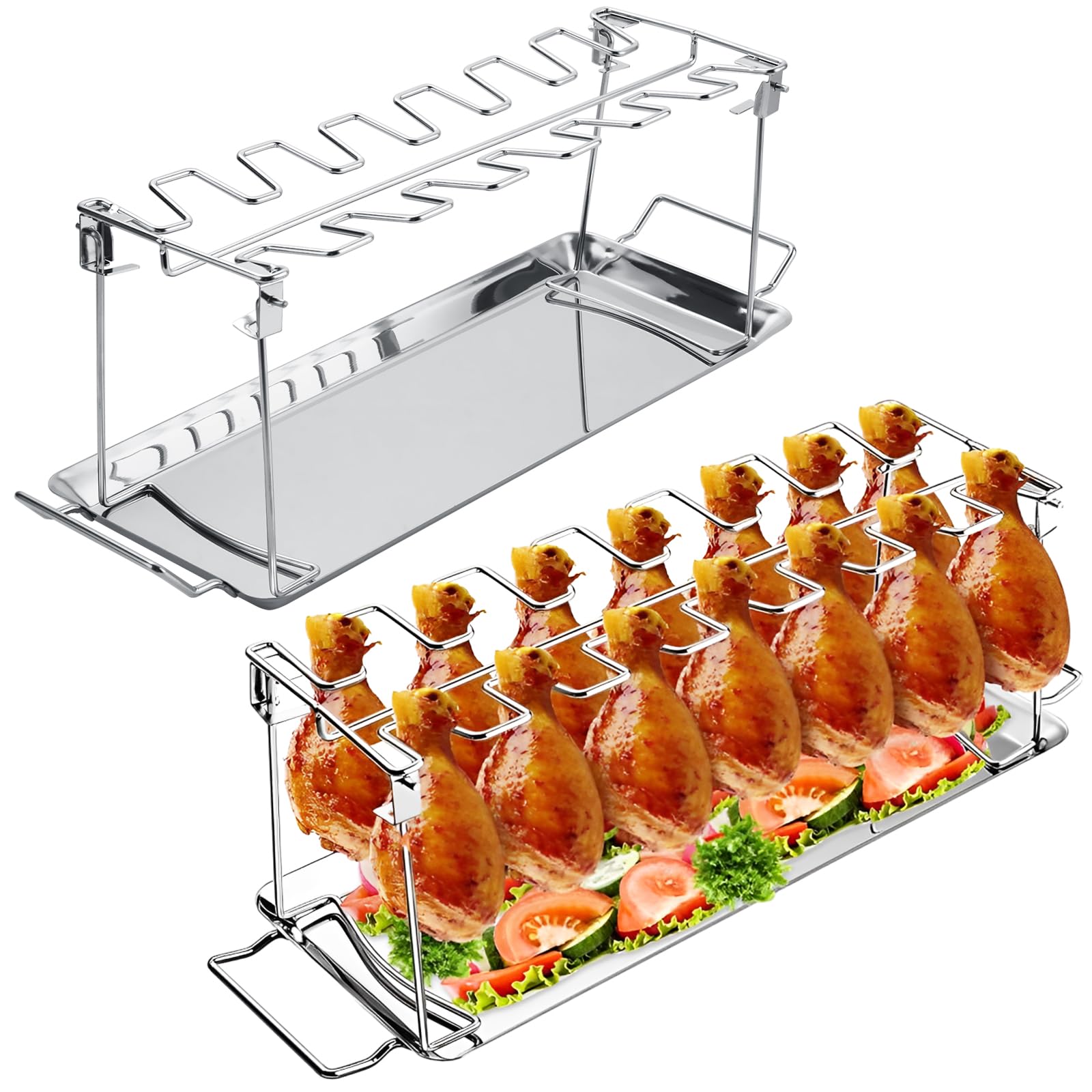 Perfect Chicken Rack Snapklik.com : YOUNTHYE 2PCS Chicken Leg Rack For Grill