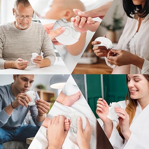 Miniatura 6 de Cortaúñas eléctrico, 2 en 1, cortaúñas automático de pulido eléctrico, recortador de uñas eléctrico portátil con almacenamiento de virutas de uñas,