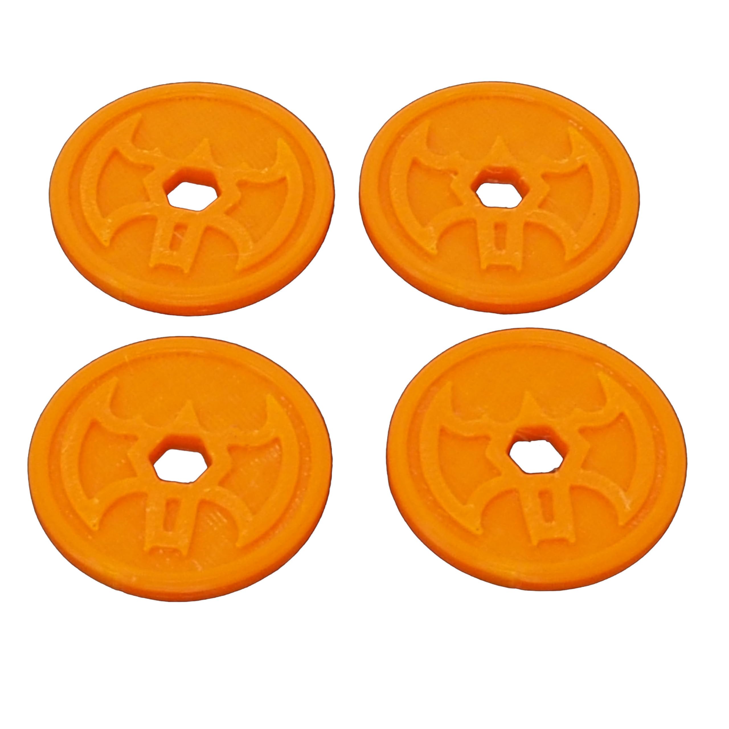eTech4Us Set of 4 Orange Replacement Disc Part for Imaginext Batbot Bat-Tech