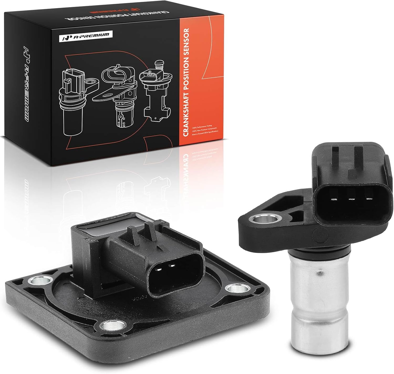 A-Premium 2-PC Engine Camshaft Crankshaft Position Sensor Compatible with Dodge Neon 1998-2002, Stratus 1997-2000 & Chrysler Cirrus 2000, Neon 2000-2002 & Plymouth Breeze 1998-2000, Neon 1998-2001