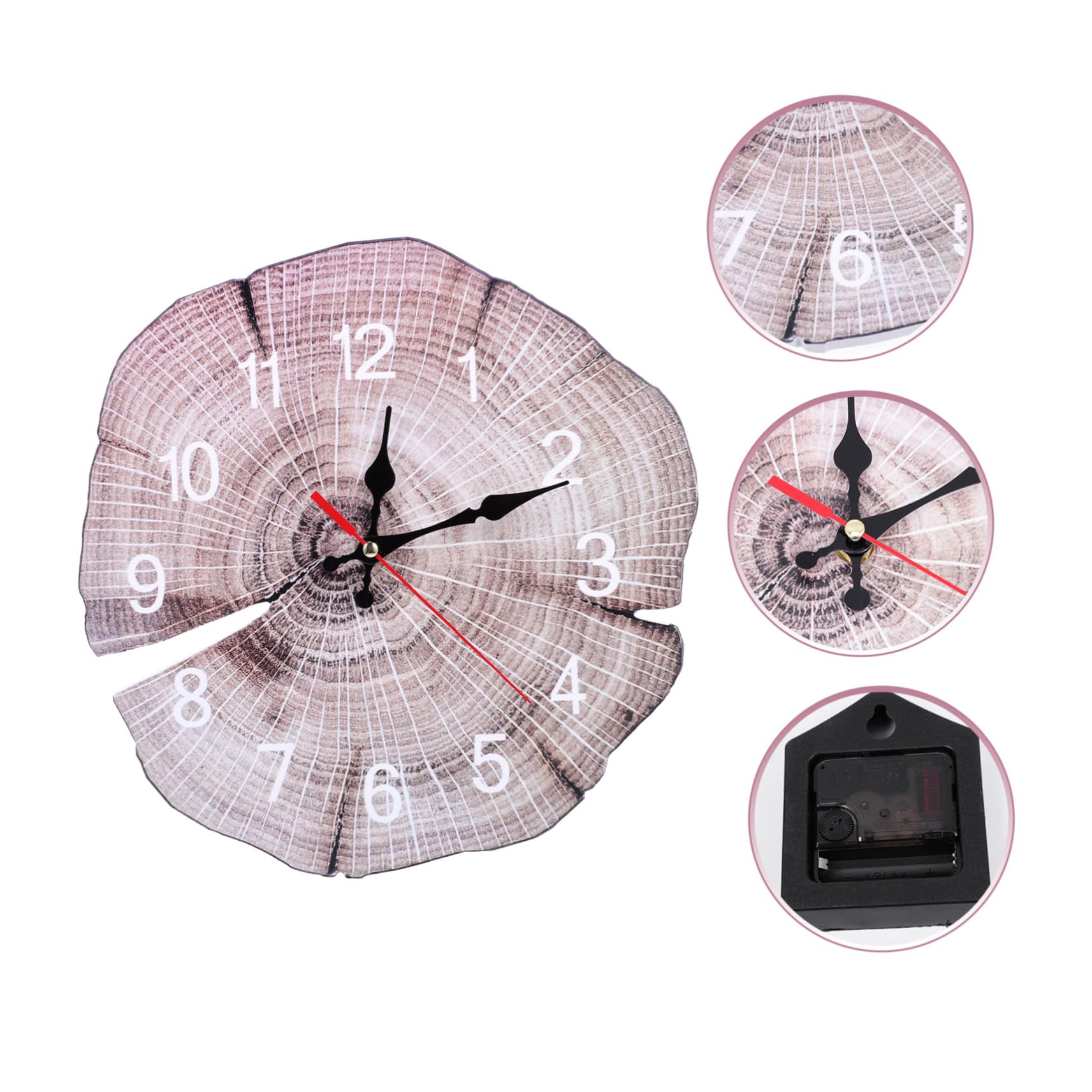 Homoyoyo Stilvolle Wanduhr mit Jahresringen, Leise, Deko