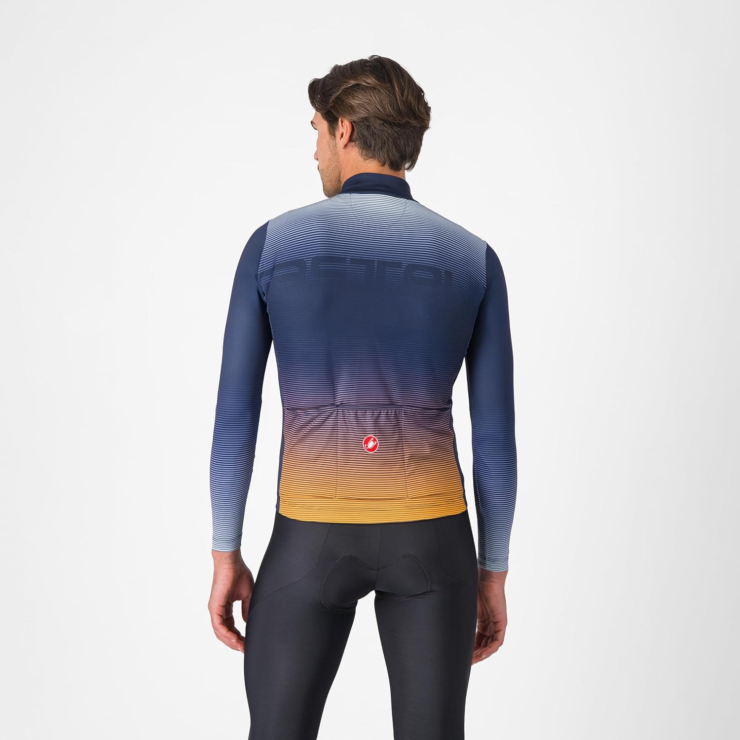 CASTELLI Men’s Apice Thermal Jersey, Long Sleeve Mid-Weight Breathable Warm Cycling Apparel for Cool Road Cycling & Biking - Image 5