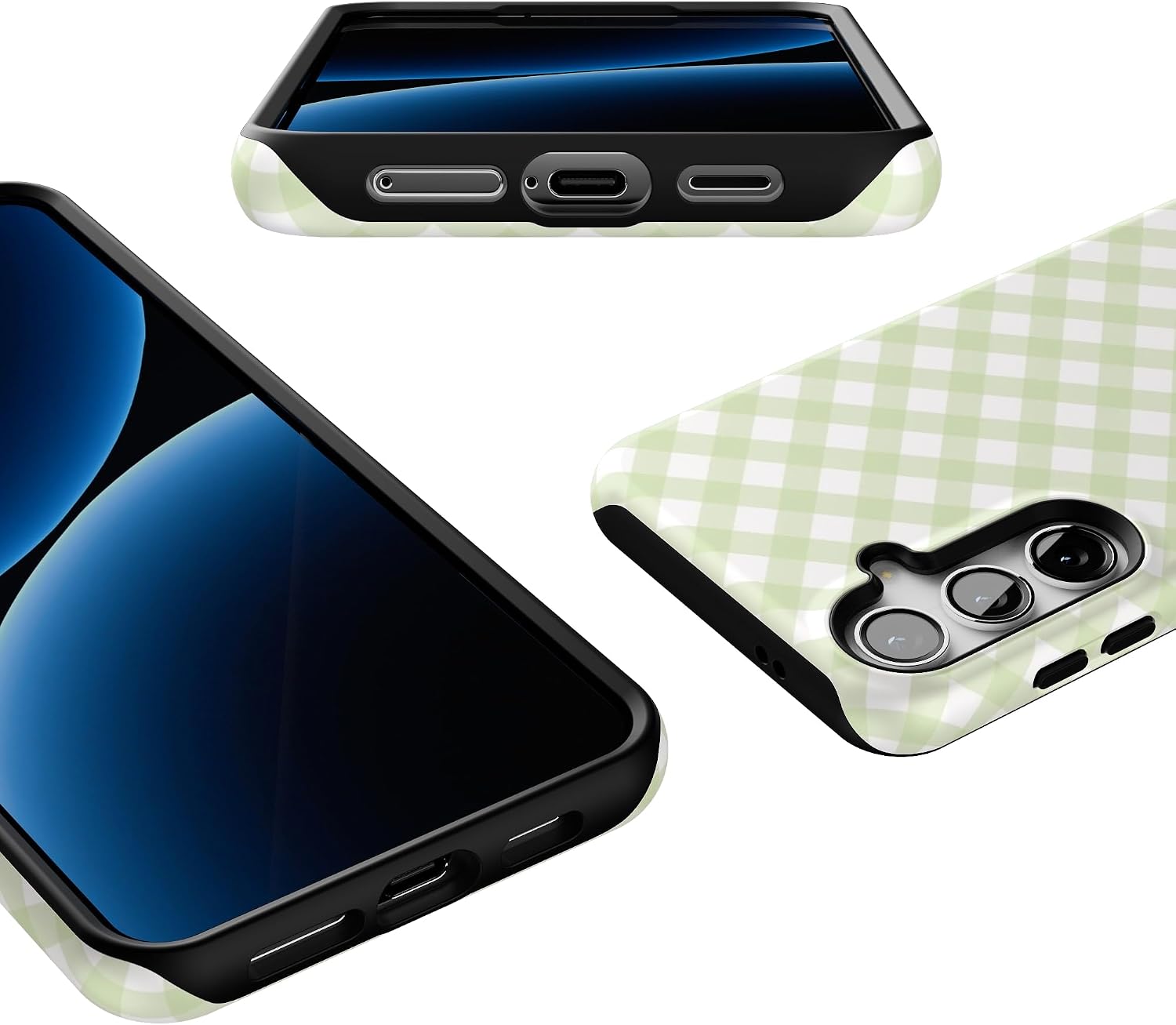 Casely Galaxy S24 Plus Case | Mint Lattice | Sunday Best | Essential Slim Dual-Layer Protective Design
