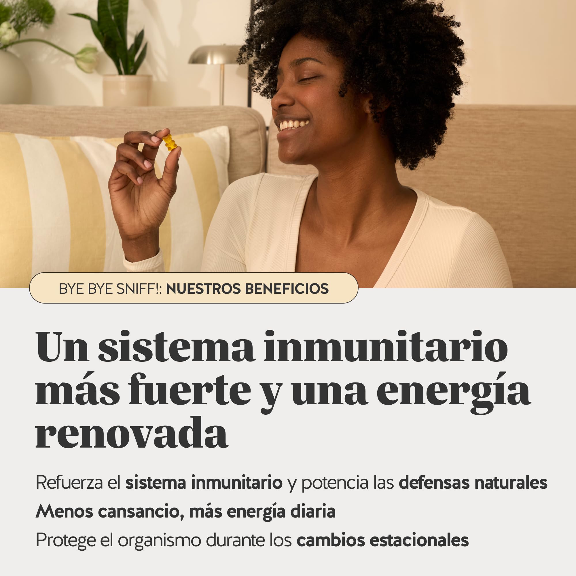 Quercetina y Bromelina Gominolas - Bye Bye Sniff Relief Complex - con Vitamina C y Zinc - Sistema inmunitario y fatiga - 90 unidades (3 meses) - Vegano, Sin azúcar - Bears with Benefits