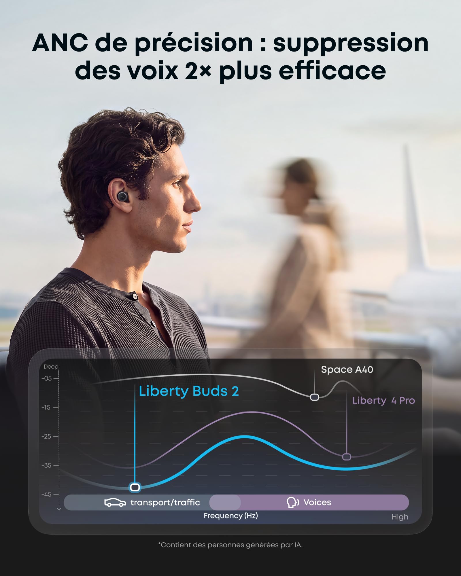 Soundcore Anker Liberty Buds 2,écouteurs sans Fil avec ANC,28 h d’autonomie