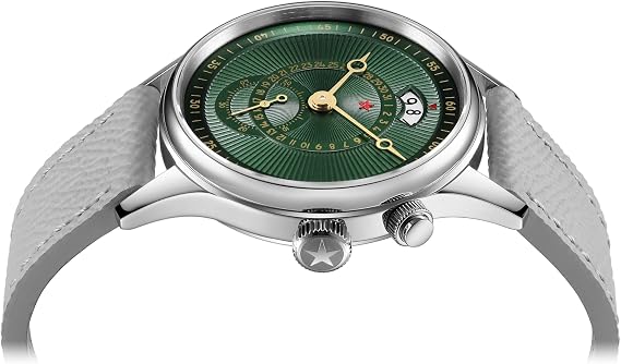 RED Star Automatic Watches for Men 40mm Seagull ST1716 Movement 5ATM Mechanical Watch Push-Button Calendar Sapphire Crystal Vintage Mens Watch​​