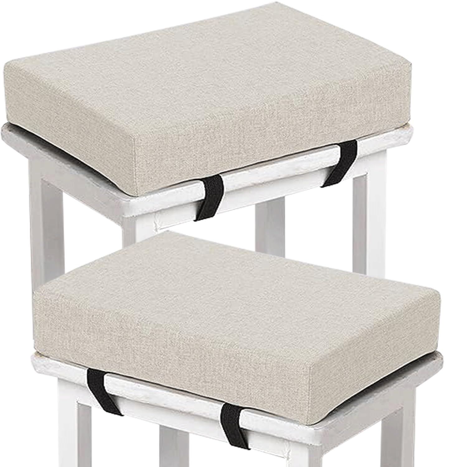 Memory Foam square Seat Cushion3/ 5/8cm thick,35/40/45/50cm rectangular Stool Cushion,Anti - Slip, Seat Cushion seat pads dining chairs with Removable Cover for Kitchen Bar Chairs(H5,2pcs 30x40x5cm)