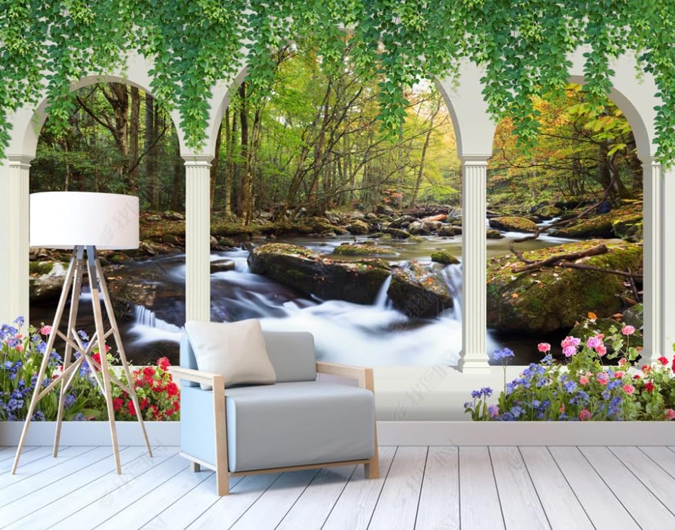 Poster géant mural balcon romain pour salon et chambre