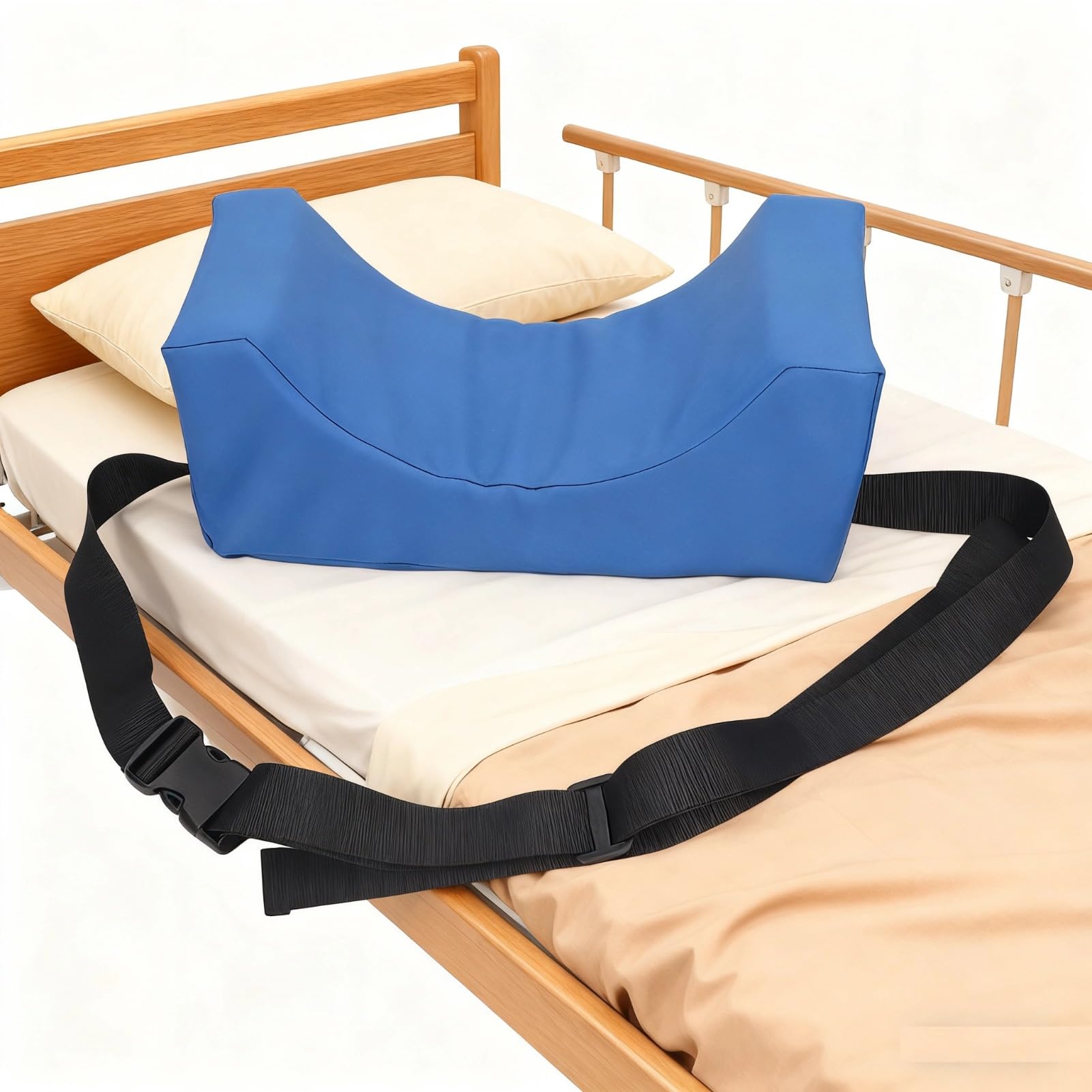 ZJchao Oreiller de Positionnement de Tête de Fauteuil Roulant, Oreiller de Soutien de Cou Confortable et Respirant en Cuir PU, Appui-tête de Fauteuil Roulant, Oreiller de Stabilisation