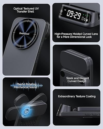 Miniatura 2 de Soporte de cargador inalámbrico compatible con MagSafe, SwanScout 708M, estación de carga inalámbrica magnética plegable 3 en 1 para iPhone