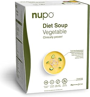 NUPO® Diät Suppe (Gemüsesuppe) | Glutenfrei & mit Wenig Kalorien | Eiweißreicher Mahlzeitenersatz Pulver Fastensuppe | Diät Suppen zum Abnehmen | Mit Vitaminen & Mineralstoffen | Low Carb Suppen