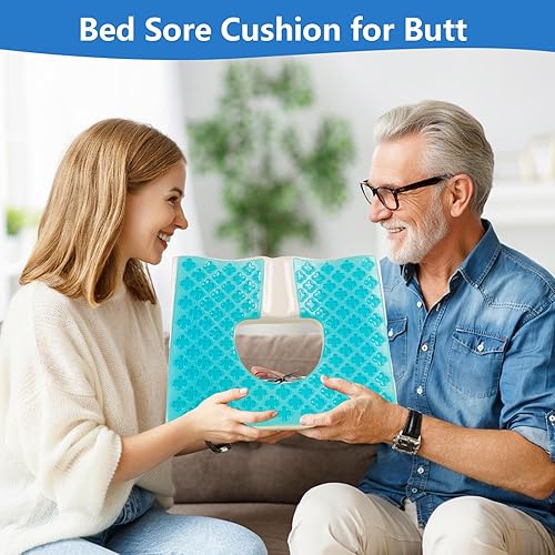 Miniatura 2 de Bed Sore Cushion for Butt Hemorrhoid Cushion with Removable and Washable Cover Pressure Relief Pillow for Bedridden and Long Sitting Cushions for