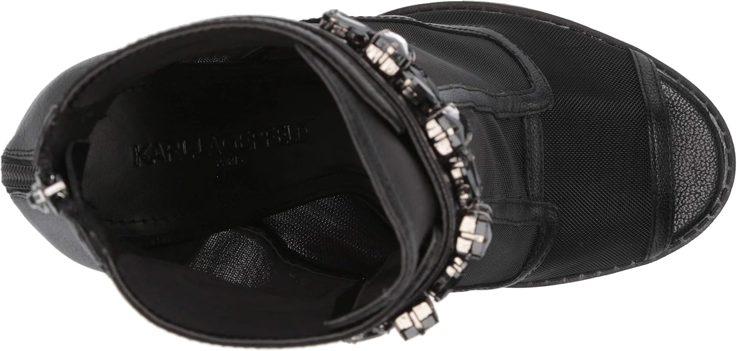 KARL LAGERFELD Women's Blayze Peep Toe Fashion Heeled Bootie - Image 5