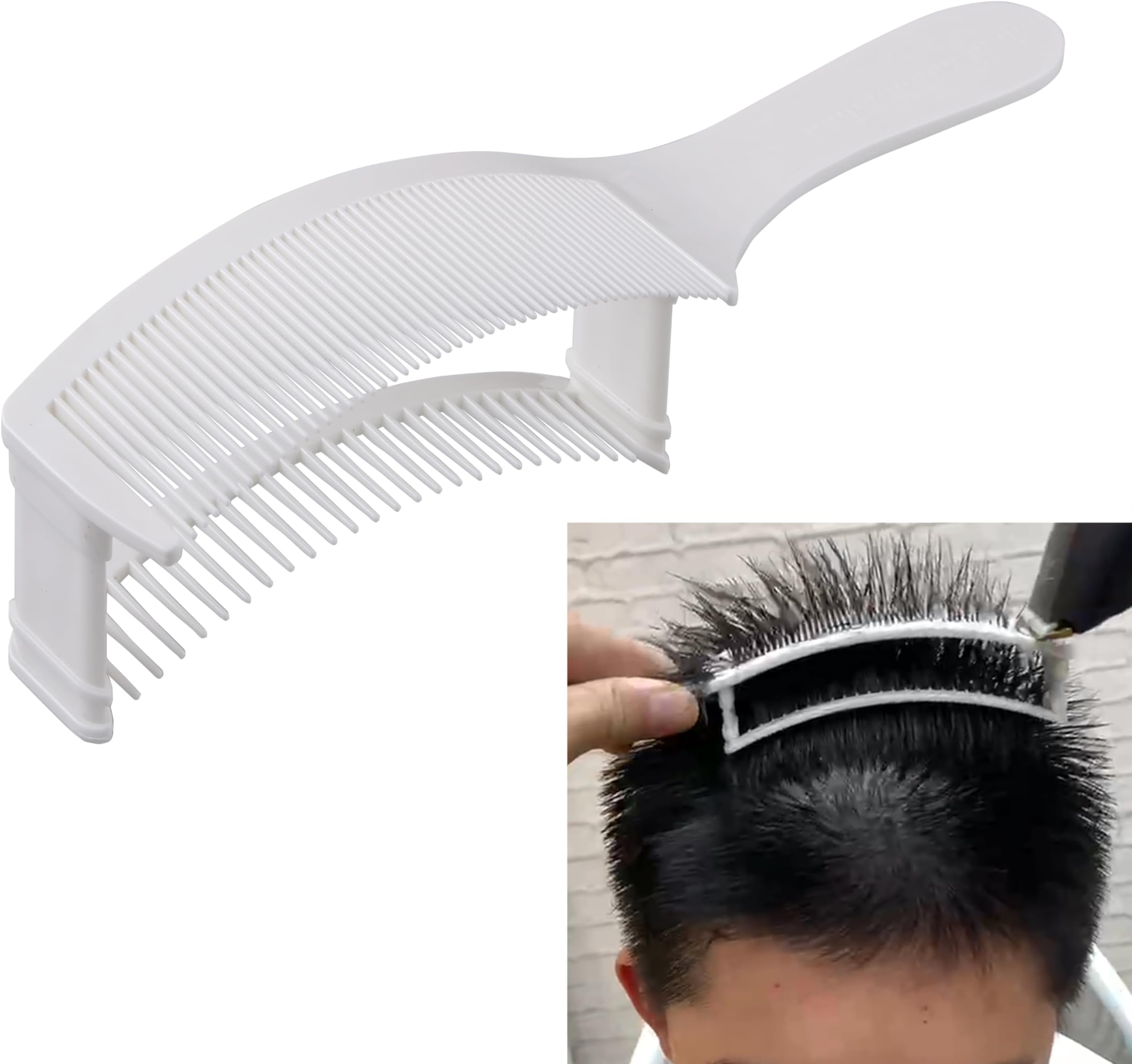 Professional Haircut Fade Combs - Innovative Dual-Layer Fast and Convenient Hair Trimming - Curved Positioning Comb Barber Hair Cutting Comb Kit for Men Women Hair Styling DIY Haircuts