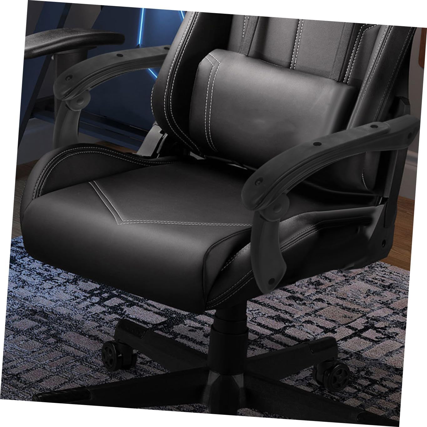 2Pcs Sturdy Office Chair Armrest Replacement Plastic Arm Rests for Home and Workstation Chairs Support for Racing and Reclining Seats Fit Accessories