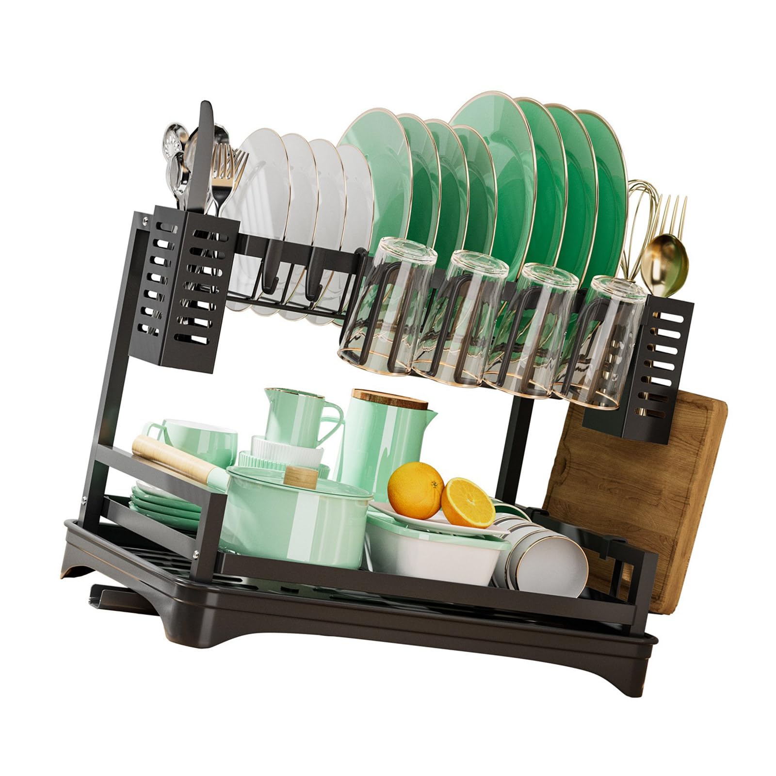 Kalttoy Layer Kitchen Counter Organizers Stylish Rack Space Saving Organizers for Kitchen Countertop Organization Sink