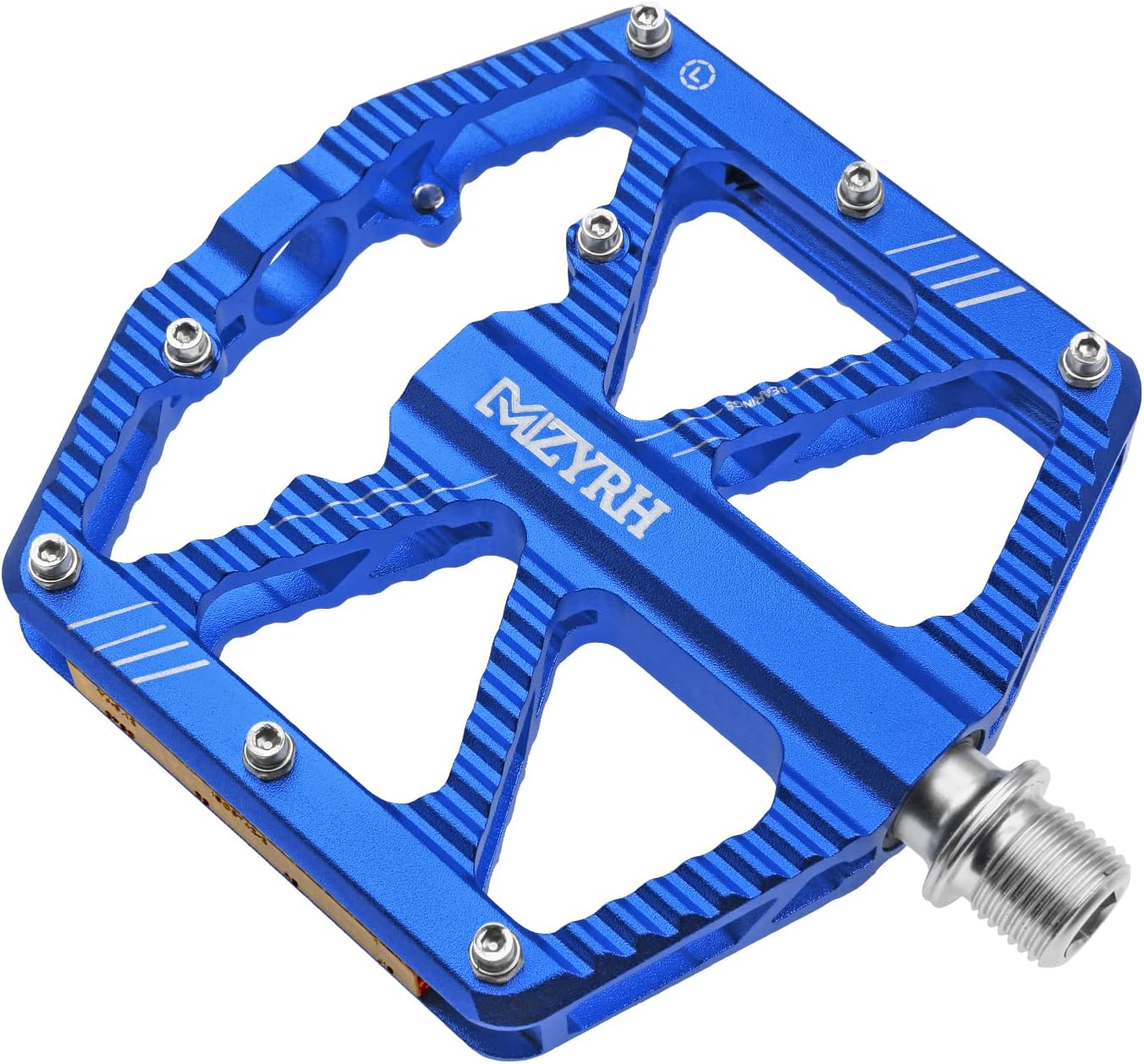 MZYRH Road/Mountain Bike Pedals,Bicycle Pedals with Reflectors,Aluminum Alloy MTB Pedals 3 Sealed Bearings Bicycle Platform Pedals 9/16" BMX Road Bike Pedal