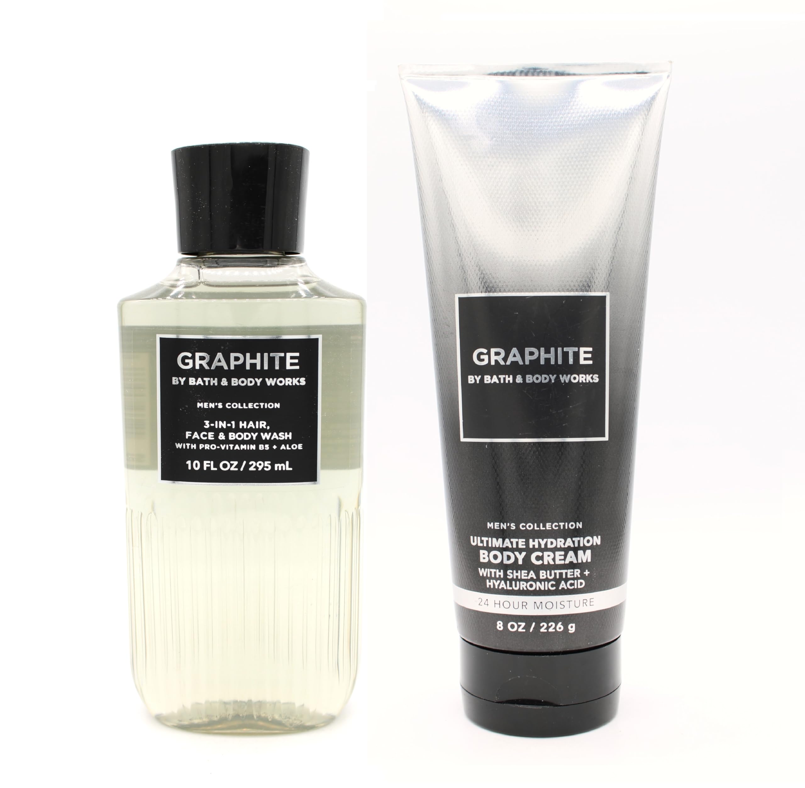 Graphite, Bath and Body, 3 in 1 Hair, Face, Body Wash & Body Cream Bundle Set