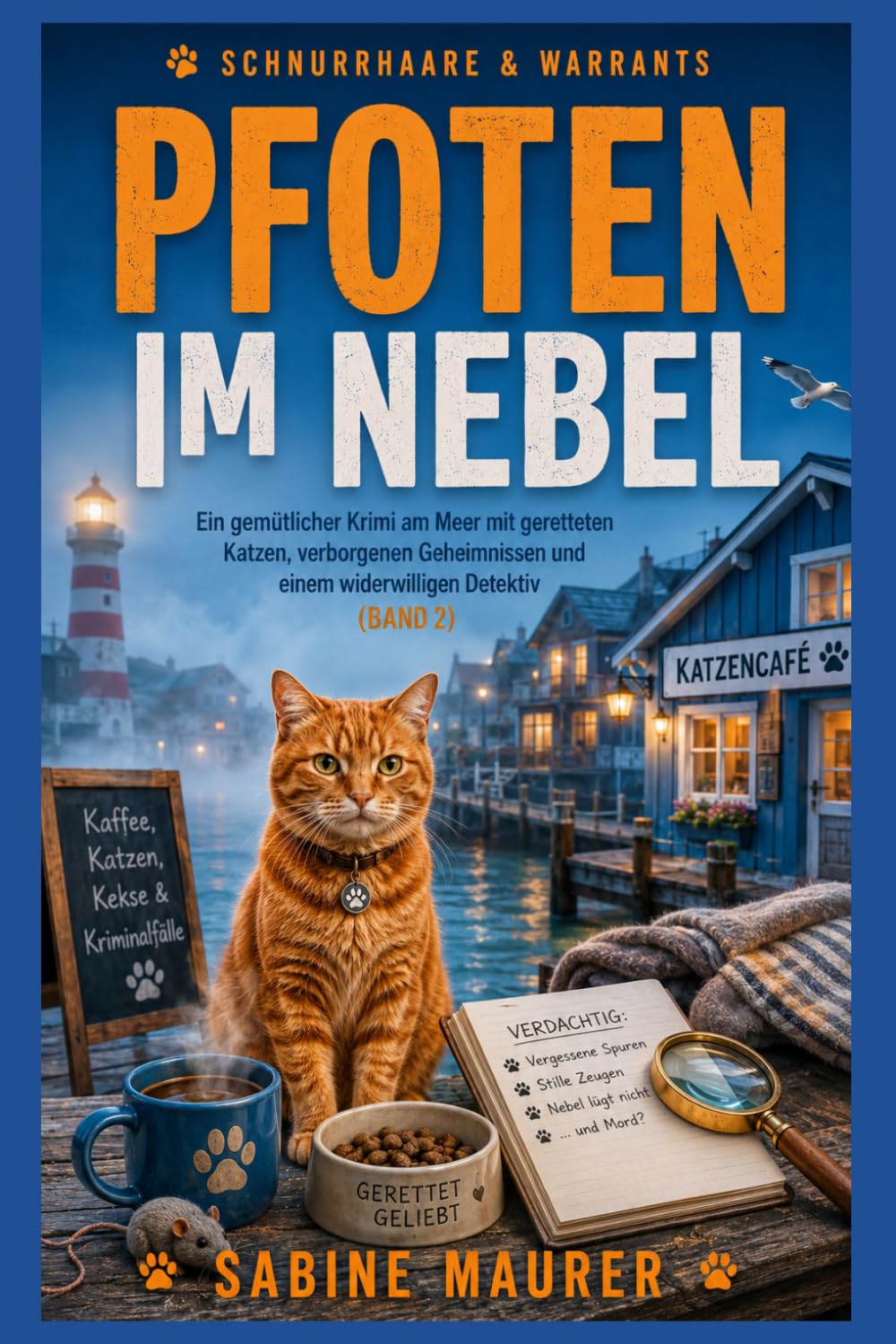 Pfoten im Nebel: Ein gemütlicher Krimi am Meer mit geretteten Katzen, verborgenen Geheimnissen und einem widerwilligen Detektiv (Band 2) (Schnurrhaare & Warrants)