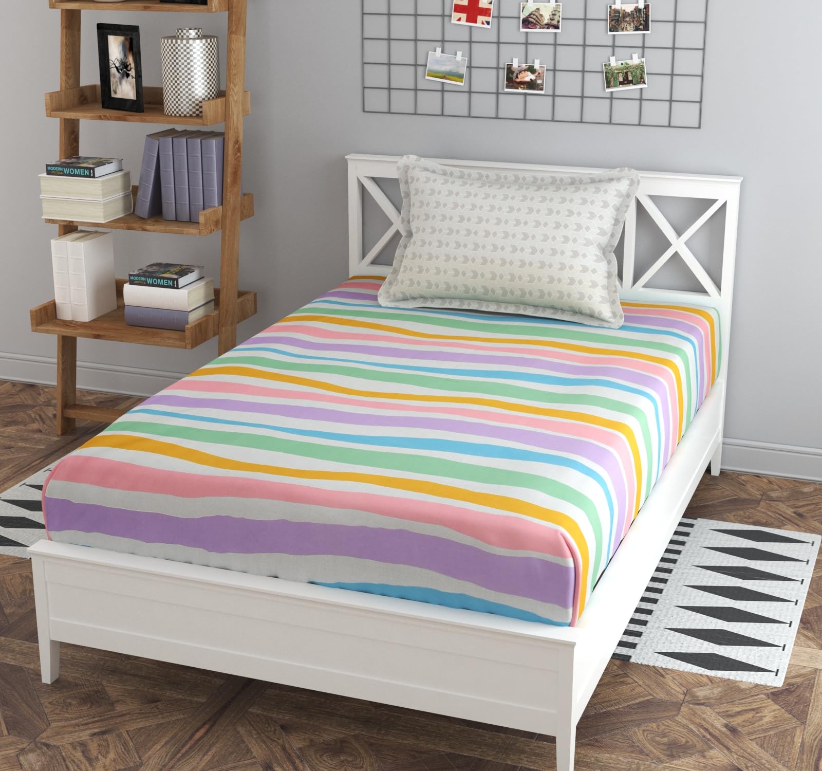 Mafatlal Classic Single Bed Printed Bedsheet Cotton Blend/Microfibre with 1 Pillow Cover (B0C8NFZD8M) Amazon Price History, Amazon Price Tracker