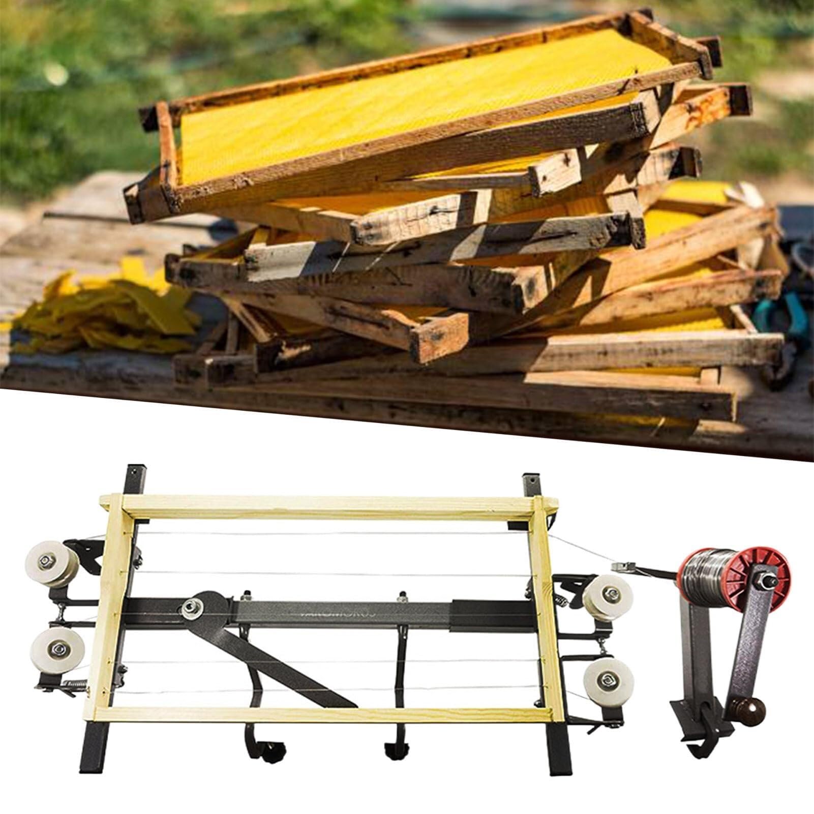 Beekeeping Honey Frame Kit – Pistola de clavos manual de acero inoxidable, tensor de alambre y clavos de madera para un fácil montaje del marco de abeja