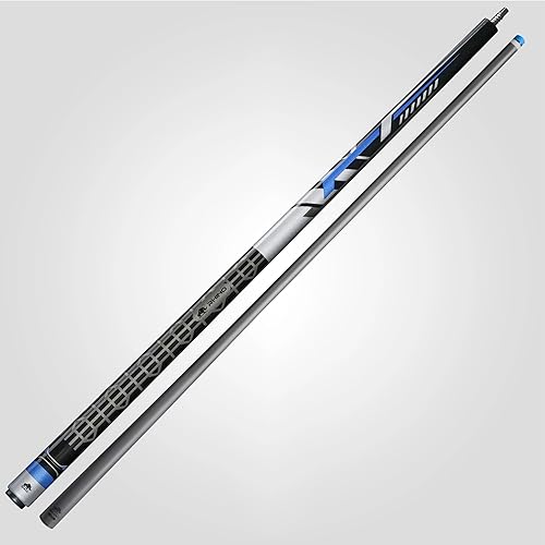 Miniatura 4 de Taco de billar RHINO Racing - Azul - Junta de 38-8 - Eje de carbono premium, diámetro de punta de 12,5 mm, Pro Taper. Empuñadura compuesta